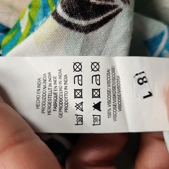 ATMOSPHERE Tropical Floral Off shoulder Cinched Tie Waist Maxi Dress Size 6 - Picture 14 of 16